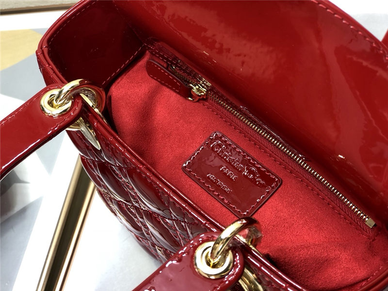 SMALL LADY Dior MY ABCDior BAG Patent Cannage Calfskin High