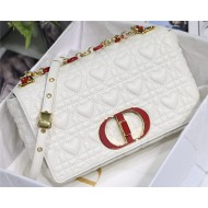 MEDIUM Dior CARO BAG Supple Cannage Calfskin Heart High