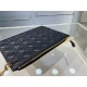 LARGE Dior CARO DAILY POUCH Supple Cannage Calfskin Black High