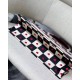 MEDIUM Dior BOOK TOTE Black, White and Red D-Chess Heart Embroidery High