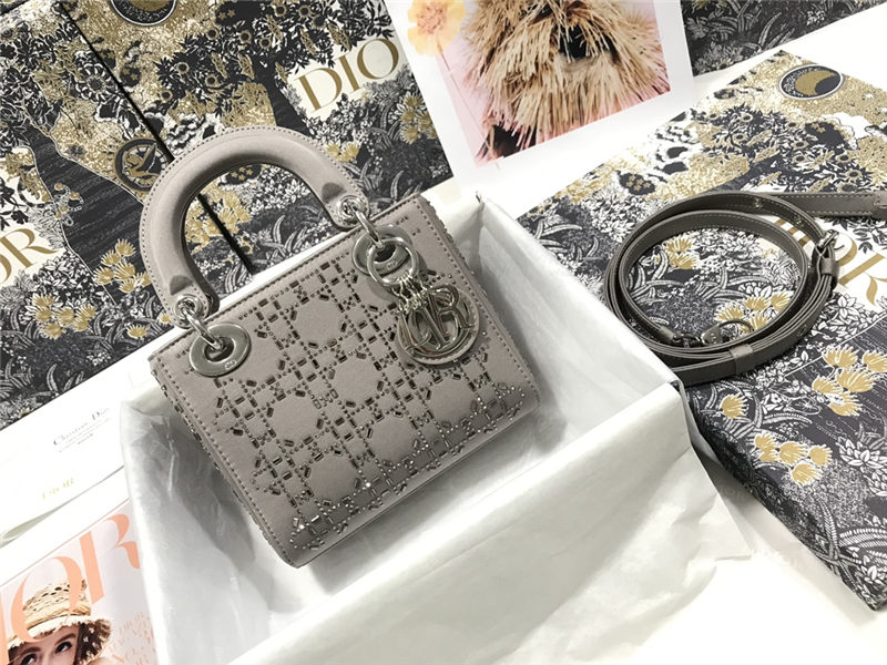 MINI LADY Dior BAG Strass Cannage Satin High