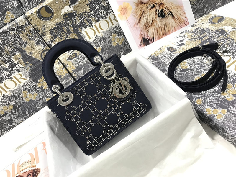 MINI LADY Dior BAG Strass Cannage Satin High