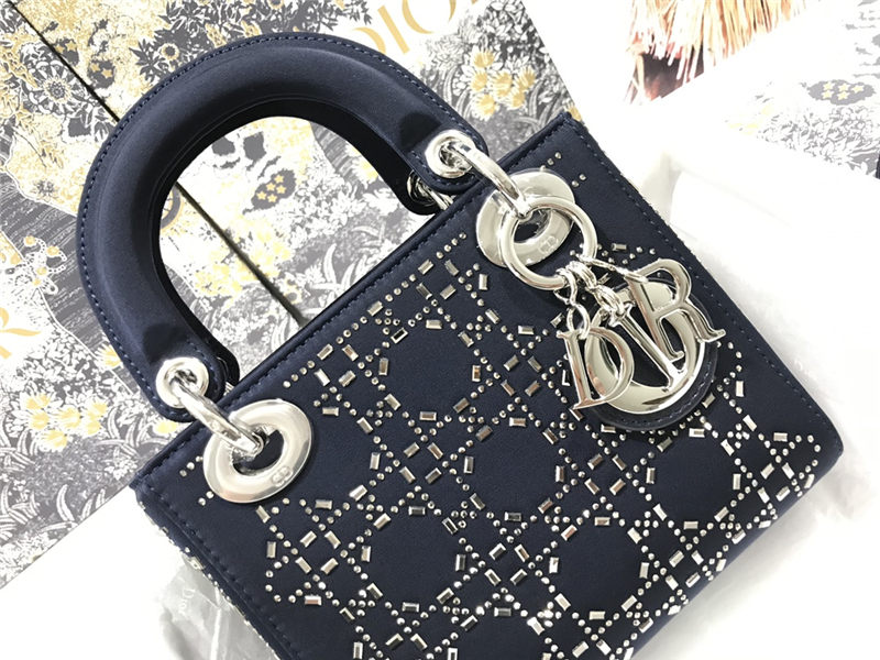 MINI LADY Dior BAG Strass Cannage Satin High