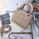 MINI LADY Dior BAG Cannage Lambskin Silver Metal Pink High