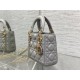 MINI LADY Dior BAG Cannage Lambskin Gold Metal Grey High