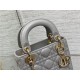 MINI LADY Dior BAG Cannage Lambskin Gold Metal Grey High