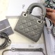 MINI LADY Dior BAG Cannage Lambskin Silver Metal Grey High