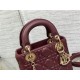 MINI LADY Dior BAG Cannage Lambskin Gold Metal Burgundy High