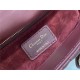 MINI LADY Dior BAG Cannage Lambskin Gold Metal Burgundy High