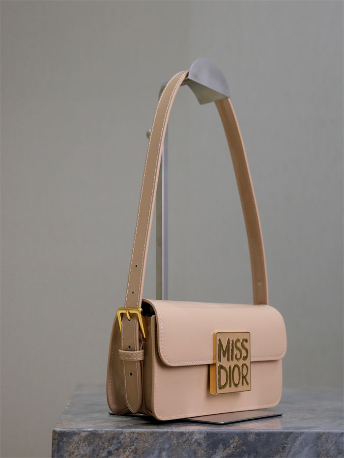 MISS DIOR FLAP BAG Patent Calfskin High