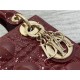 MINI LADY Dior BAG Patent Cannage Calfskin Burgundy High