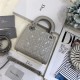 MINI LADY Dior BAG Patent Cannage Calfskin Silver Metal Grey High