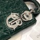 MINI LADY Dior BAG Patent Cannage Calfskin Silver Metal Olive High