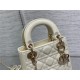 MINI LADY Dior BAG Patent Cannage Calfskin White High