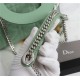 MINI LADY Dior BAG Patent Cannage Calfskin Silver Metal Green High