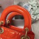 MINI LADY Dior BAG Patent Cannage Calfskin Orange High