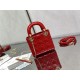 MINI LADY Dior BAG Patent Cannage Calfskin Cherry  High