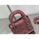 MINI LADY Dior BAG Patent Cannage Calfskin Silver Metal Dusty Pink High