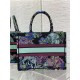 MEDIUM Dior BOOK TOTE Toile de Jouy Voyage Embroidery Blue High