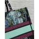 MEDIUM Dior BOOK TOTE Toile de Jouy Voyage Embroidery Blue High