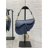 Mini SADDLE BAG Grained Calfskin Dark Blue High