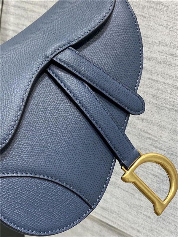 Mini SADDLE BAG Grained Calfskin Dark Blue High