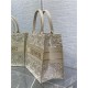 MEDIUM Dior BOOK TOTE D-Lace Embroidery with Macramé Effect High