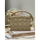 LADY DIOR TOP HANDLE DRAWSTRING MINI BAG Beige High