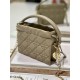 LADY DIOR TOP HANDLE DRAWSTRING MINI BAG Beige High