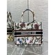 SMALL Dior BOOK TOTE Dior Petites Fleurs Embroidery White High