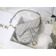 SADDLE BAG Dior Oblique Embroidery Gray High