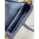 SADDLE BAG Grained Calfskin Dark Blue High