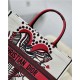 LARGE Dior BOOK TOTE Multicolor Cupidon Embroidery Latte High