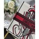 LARGE Dior BOOK TOTE Multicolor Cupidon Embroidery Latte High