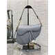 SADDLE BAG Grained Calfskin Light Blue High