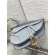 SADDLE BAG Grained Calfskin Light Blue High