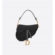 SADDLE BAG Dior Oblique Jacquard Black Mid