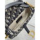 Mini SADDLE BAG Dior Oblique Jacquard Blue High