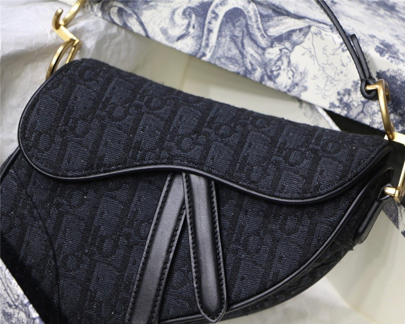 Mini SADDLE BAG Dior Oblique Jacquard Black High