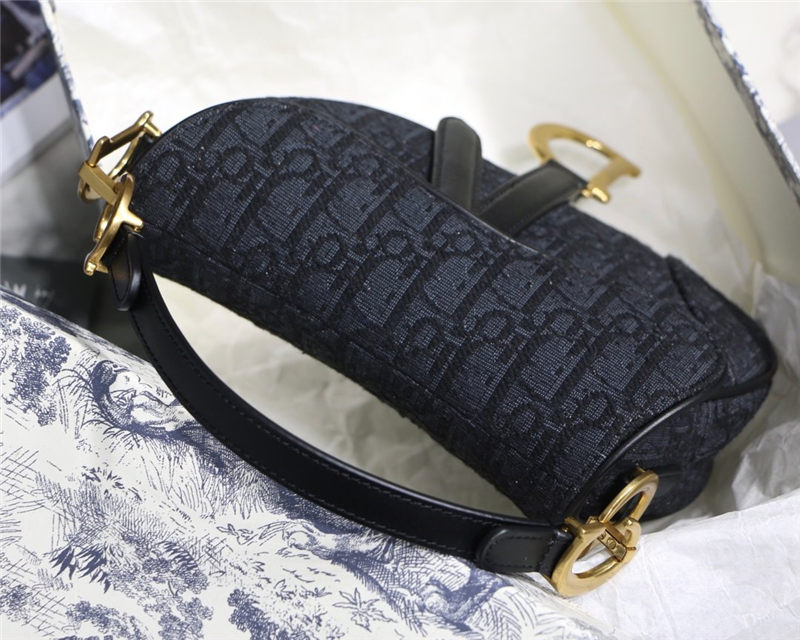 Mini SADDLE BAG Dior Oblique Jacquard Black High