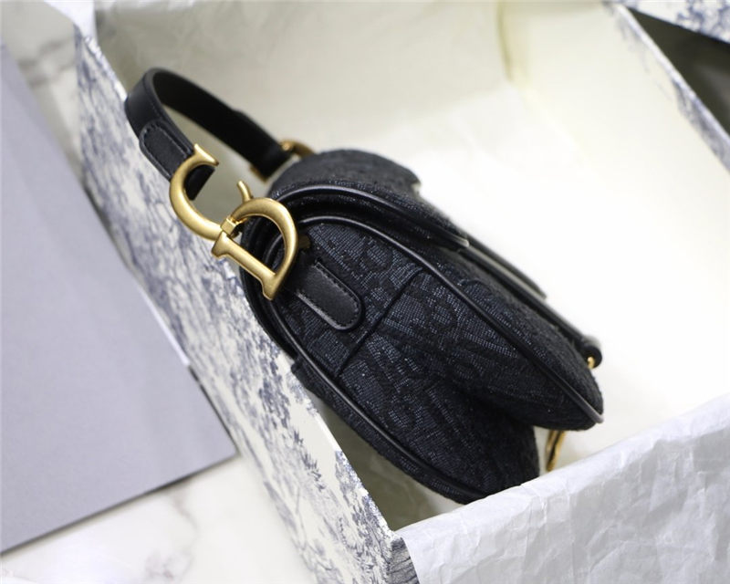 Mini SADDLE BAG Dior Oblique Jacquard Black High