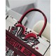 MEDIUM Dior BOOK TOTE Multicolor Cupidon Embroidery Latte High