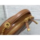 CD SIGNATURE OVAL CAMERA BAG Calfskin with Embossed CD Signature Caramel High