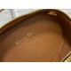 CD SIGNATURE OVAL CAMERA BAG Calfskin with Embossed CD Signature Caramel High