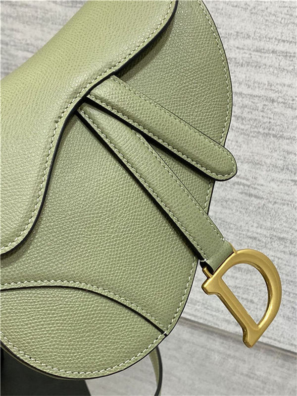 Mini SADDLE BAG Grained Calfskin Green High