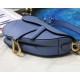 Mini SADDLE BAG Grained Calfskin Blue High