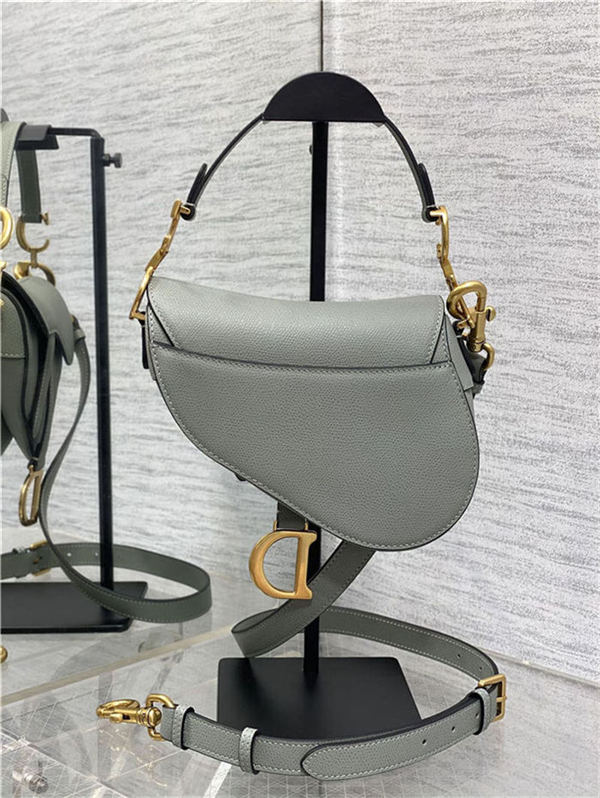 Mini SADDLE BAG Grained Calfskin Grey High