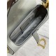 Mini SADDLE BAG Grained Calfskin Grey High