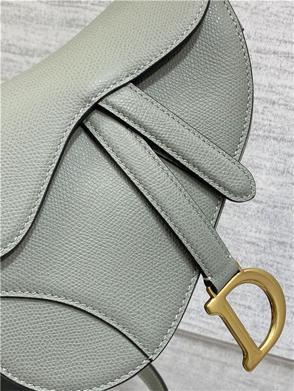 Mini SADDLE BAG Grained Calfskin Grey High