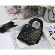 MICRO LADY Dior BAG Cannage Lambskin Black Top